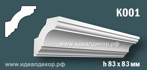 Продается к001 - потолочный плинтус гипсовый (карниз с гладким профилем) по цене 472 руб. Продается к001 - потолочный плинтус гипсовый (карниз с гладким профилем) по цене 472 руб.