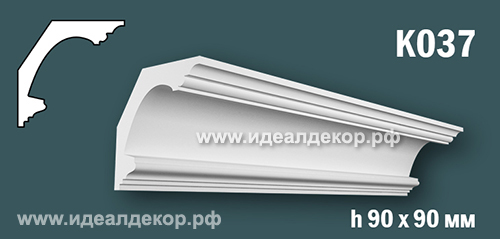 Продается к037 (гипсовый карниз с гладким профилем) по цене 499 руб. Продается к037 (гипсовый карниз с гладким профилем) по цене 499 руб.